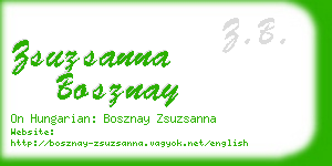 zsuzsanna bosznay business card